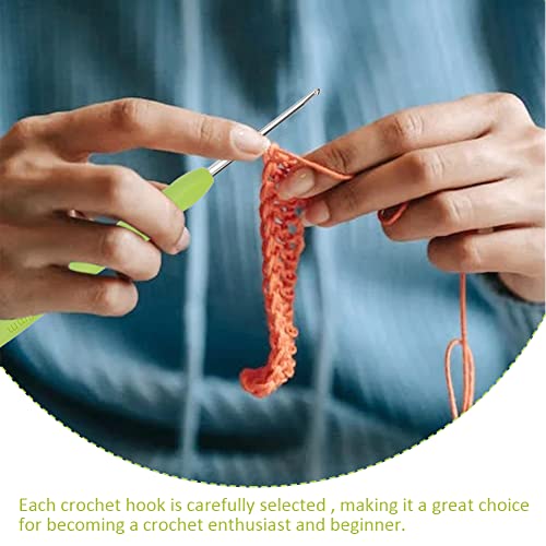 SHWAKK Crochet Hook, 2.0 mm Ergonomic Crochet Hook for Arthritic Hands | Crochet Needles, Knitting Needles with Soft Handle Beginners and Experienced Hobbyists(2.0 mm) - size: 2.0mm