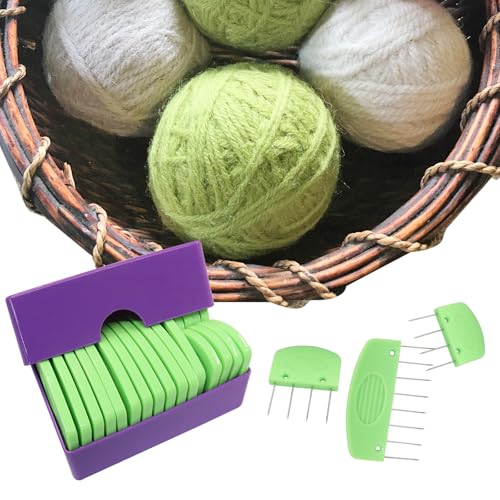 Verkelly Knit Blocking Pins Combs Set, Green, 20 Pcs | Knit Blockers, For Knitting, Crochet, Lace, Needlework Projects - color: Green