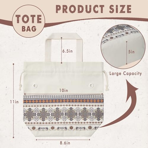 TOGETRUE Yarn Bag, Knitting Crochet Tote Bag, Yarn Storage Bags Organizer, Crochet bags for Crocheting Project, Store Skein Ball, Short Knitting Needle (Brown Style) - color: Brown Style, size: Small