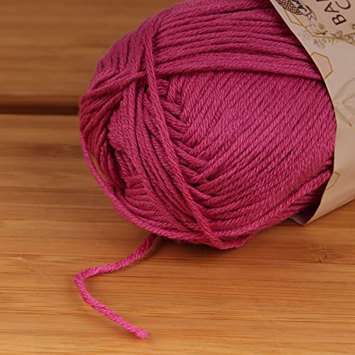 JubileeYarn Bamboo Cotton Sport Yarn - 50g/Skein - Vermillion City - 8 Skeins - color: 102 Vermillion City, size: 8 Skeins