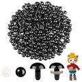 MUCUNNIA 400pcs 16mm Safety Eyes for Amigurumi with Washers Plastic Black Safety Eyes for Crochet Craft Safety Eyes for DIY Christmas Decorations Crochet Stuffed Animals Crafting - size: 16mm