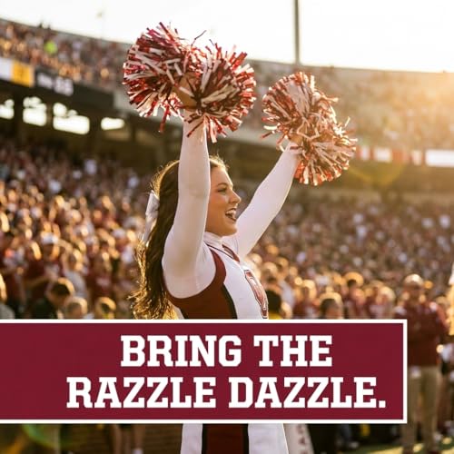 Metallic Maroon and White Foil Textured School Spirit Shakers- Pack of 10 | Anderson's Metallic Pom Pom, For Cheerleader, Football, Basketball, Homecoming, Team Party, Dance Performance, Celebration - color: Maroon and White