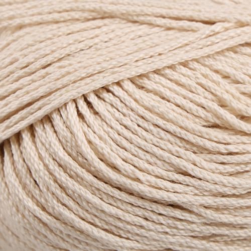 Neith Undyed – 100% Egyptian Cotton DNA Verified, DK Weight, Double-Mercerized Crochet & Knitting Yarn Skein – 100g / 3.5 oz by Nile Yarn - color: Undyed