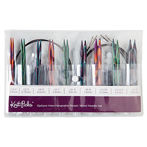 Knit Picks Interchangeable Knitting Needle Variety Pack - Sizes 4-11 and 13, 15, and 17 (Mosaic)