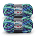 2 Pack Chunky Chenille Yarn for Crocheting and Knitting,Thick Bulky Plush Fluffy Velvet Soft Baby Blanket Crochet Chenille Yarn for Crocheting Blankets/Amigurumi/DIY Crafts((Ocean - color: Multi-Ocean