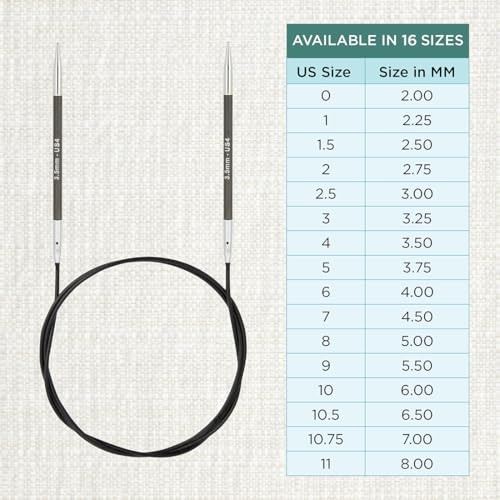 KnitPro Karbonz Fixed Circular Needle 32"(80cm) | US Size 4 (3.5mm) - size: US 4 (3.5mm)