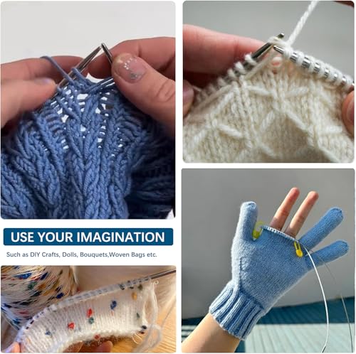 Circular Knitting Needles Stainless Steel Long Needles for Adults Beginners, Flexible Cord for Sweaters Blankets Socks,Lightweight Smooth Tips Magic Loop Knitting Needles (40inch, US10/6mm) - color: 40inch, size: US10/6mm