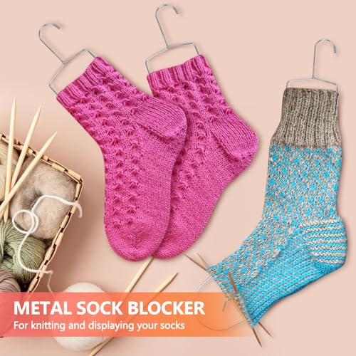 6Pairs of 8in/9in/10in Sock Blockers Stainless Steel Blockers Drying Hanger | for Knitting and Crochet, Shaping, Drying, Displaying Socks - size: 6 Pairs