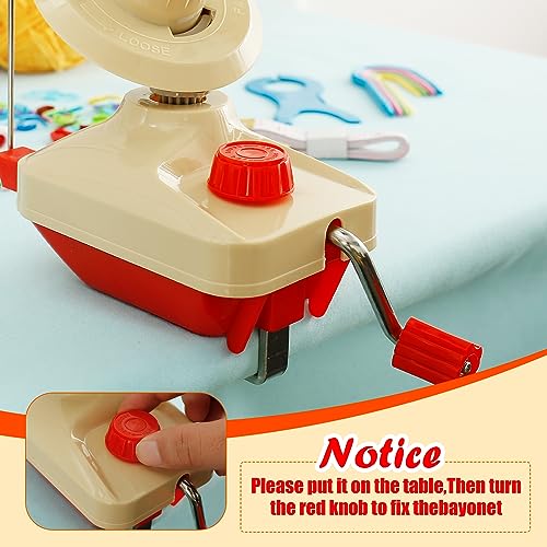 Yarn Ball Winder Hand Operated Low Noise Winder with Scissors Portable Lightweight Wool String Winders Reusable Manual Winders for Yarn Wool Fiber String