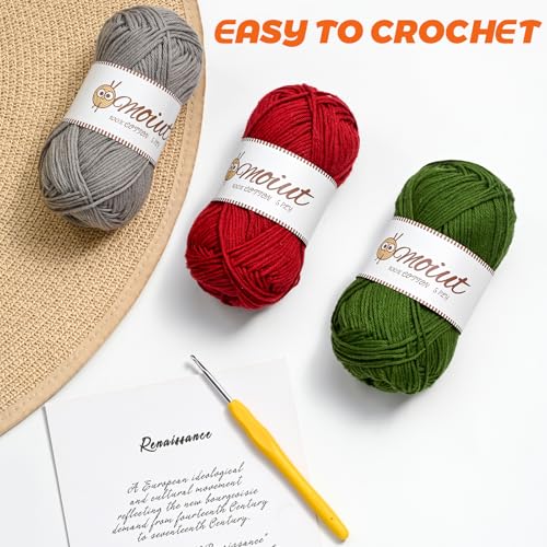 15 Pack 100% Milk Cotton Yarn for Crocheting, 750g/1968.5yd Baby Yarn for Crocheting Soft, Fuzzy 5 Ply Cotton Crochet Amigurumi Yarn for Puzzle/Clothes&Crafts(Set C) - color: 15 C
