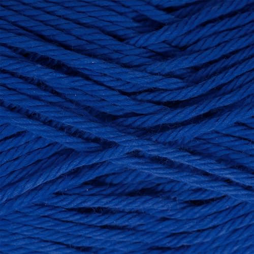 Estako Royal Cotton, 100% Mercerized Giza Cotton Yarn, Royal Blue | soft, silky sheen, super fine, fingering 1, sock weight, 50 g, 137 yds, baby clothes, summer tops - color: 5077 - Royal Blue, size: 1 Skein