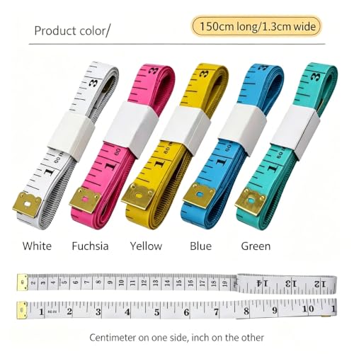 4 Pack Tape Measure Retractable Measuring for Body Fabric Sewing Tailor Cloth Knitting Craft Measurements, 60-Inch Soft Measuring Tape Double Scales Rulers for Body Weight
