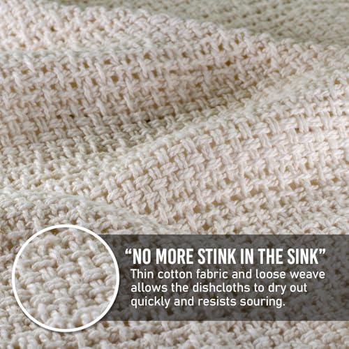 Dishcloth Variations (Goldenrod) Old Fashion 100% Cotton Dishcloths - Set of 4 Mixed Colors - 2 Goldenrod/2 Natural -11" x 11" - color: Goldenrod