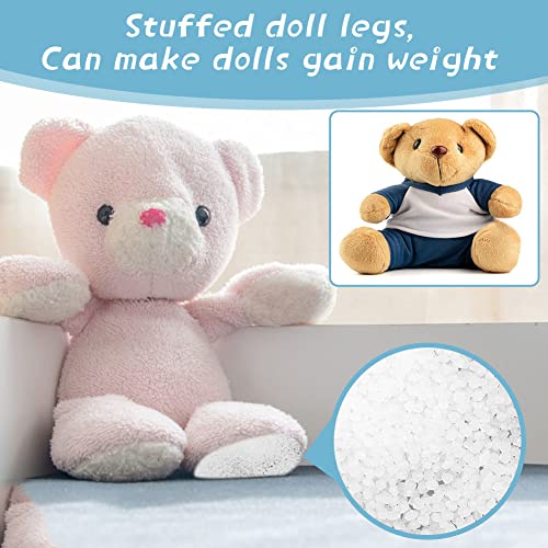 600g/21.2oz Poly Pellets, Weighted Beads, Stuffing for Stuffed Animals | Weighted Beads for Stuffed Animals, Weighted Stuffing Bead for Halloween Christmas Craft DIY Decor - size: 600g