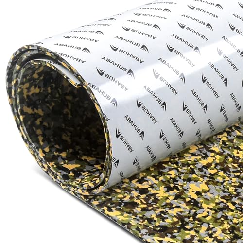 Abahub EVA Foam Boat Flooring Brushed Pattern Marine Decking Sheet | with Self-Adhesive Carpet for Motor boats Kayak Surfboard SUP RV Floor 96''x16''/47'' - color: Camo Green, size: 96''L x 47''W