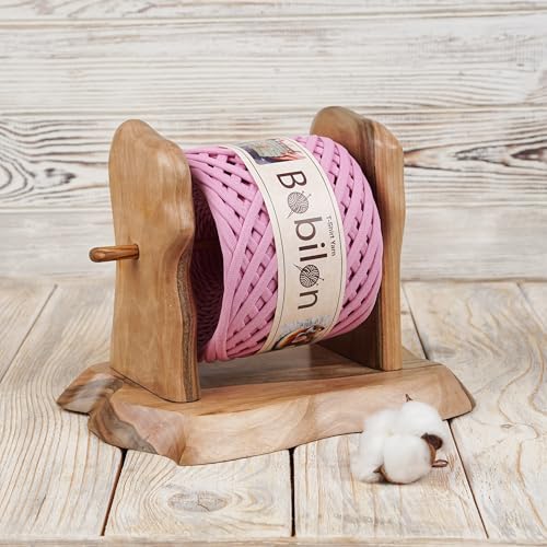 Bobilon 3-5 mm Thin Cotton T-Shirt Yarn for Amigurumi - Bubble Gum | 100% cotton t shirt yarn for amigurumi, crochet, knitting and macrame; new fabric, not recycled; 109 yds - color: Bubble Gum