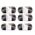 Loops & Threads Charisma Yarn - Multicolor Yarn for Knitting, Crochet, Weaving, Arts & Crafts - Ash, Bulk 6 Pack - color: Ash