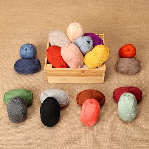 Highland Haven - 100% Highland Wool Yarn Set of 3 Skeins (150 Grams) Fingering Weight - Sourced Directly from Peru - Heavenly Soft and Perfect for Knitting and Crocheting(Fingering, Peach Nude) - color: Peach Nude, size: Fingering