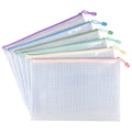 Tamaki 6 Pack Mesh Zipper Pouch Bags, Letter/A4 | Waterproof Zipper Bags, Document Bag, Durable Pouches for Organization - color: 6 Pack
