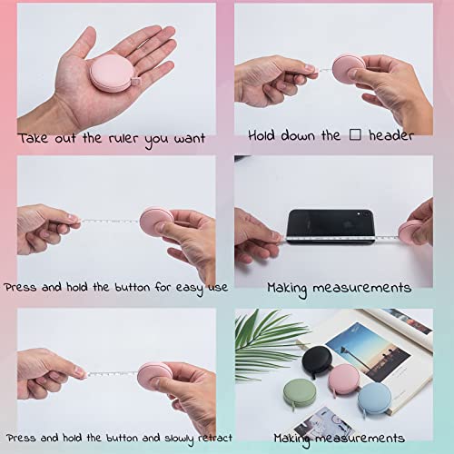 Tape Measure, 4 Pack Soft Measuring Tape Body Waist Tailor Sewing Craft Cloth Fabric Measurement Digital Tape Premium Pocket Measuring Tool Dual Sided Tape Measure Body - color: Multicolored
