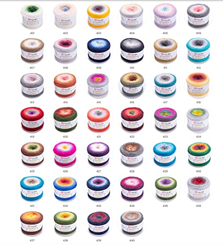 Yarn Art YarnArt Flowers Alpaca 20% Alpaca 80% Acrylic Weight 8.82oz Length 1028 Yards Multicolor Rainbow Crochet Winter Yarn Weight 2 Sport (Antique, 410) - color: 410, style: Antique