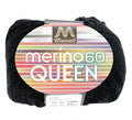 ユザワヤ(Yuzawaya) Munsell Merino Queen Yarn, Fingering Weight, 100% Merino Wool, Made in Japan, 1 Skein (30g), 152 Yards (139m), Black (Color 1080) - Munsell - color: Black (Color 1080)