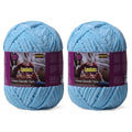 Baby Blanket Yarn for Crocheting - 2 Pack of 200g/7oz Chunky Chenille Yarn for Knitting Blankets Amigurumi - #6 Super Bulky - 348 Yards Soft Thick Plush Yarns (2, Sky Blue) - color: Sky Blue