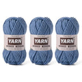 Fluffy Chenille Yarn for Crocheting - Baby Yarn for Crocheting Soft Blanket - 3 Pack of 100g/(87.4yds) Crochet Amigurumi Chunky Yarns - Super Bulky 5 Velvet Yarns (3 Navy Blue) - color: 3 Navy Blue