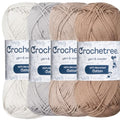 Premium Mercerized Cotton Yarn for Crochet & Knitting – Fingering Weight 4-Ply, 50g (1.76 oz) / 125 m (136 yds), High-Gloss, Anti-Splitting, Fade-Resistant Cotton (Moon Surface) - color: Moon Surface
