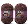 Baby Blanket Yarn for Crocheting - 2 Pack of 200g/7oz Chunky Chenille Yarn for Knitting Blankets Amigurumi - #6 Super Bulky - 348 Yards Soft Thick Plush Yarns (2, Dark Curry) - color: Dark Curry