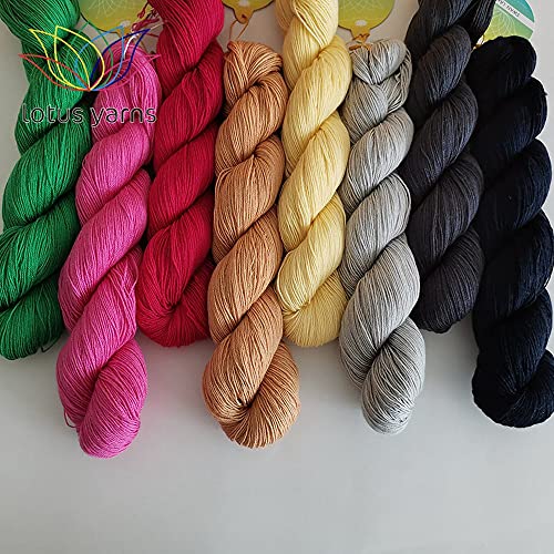 Lotus Yarns Swan Lake Lace Weight 50% Cashmere 40% Fine Wool 10% Angora Blended Hand Knitting Yarns for Comfortable Baby and Adult Clothing for Fashion Garment Baby Clothe (27) - color: 27