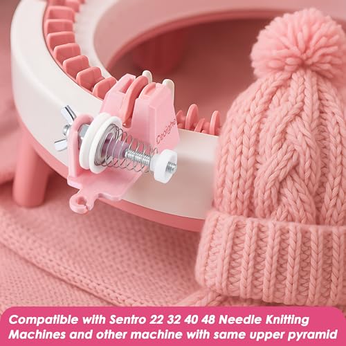 Circular Knitting Machine Tensioner, 2 Pack,Style 2 | Compatible with Sentro 22 32 40 48 Needle Machines, Removable Yarn Tensioner Adapters - style: Style 2