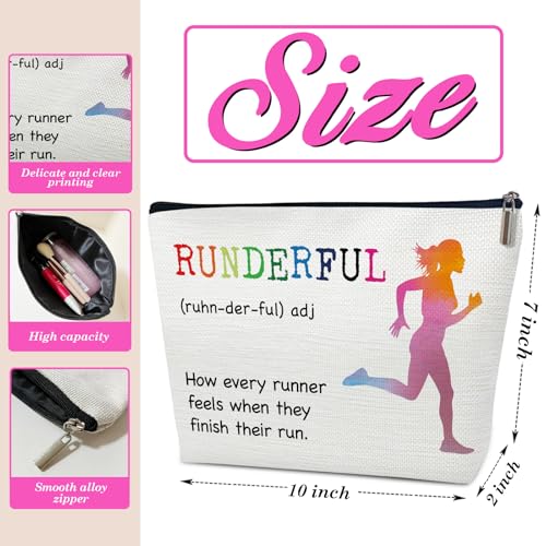 Running Makeup Bag, Gifts for Runners Women | Runderful Definition Print Cosmetic Bag for Purse, Running Gifts for Joggers Track Athletes Marathon Lovers - color: multicolor01