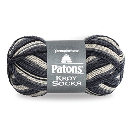 Patons Kroy Socks Yarn - (1) Gauge - 1.75 oz - Eclipse - For Crochet, Knitting & Crafting - color: Eclipse Stripes, size: 152 meters