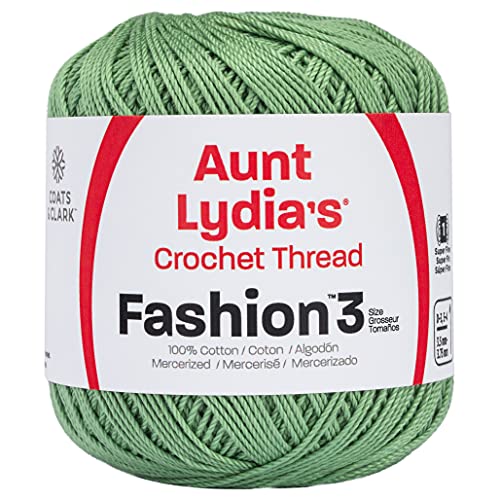 Red Heart Fashion Crochet Thread, 3, Sage - color: Sage, size: Size 3