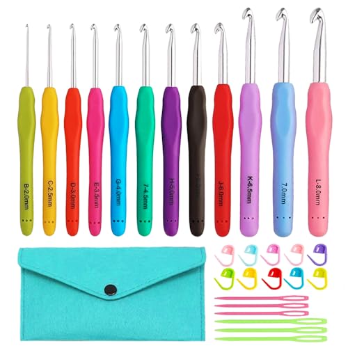 Yarniss 2-in-1 Crochet Hooks Set, 2 Regular + 17 Lighted
