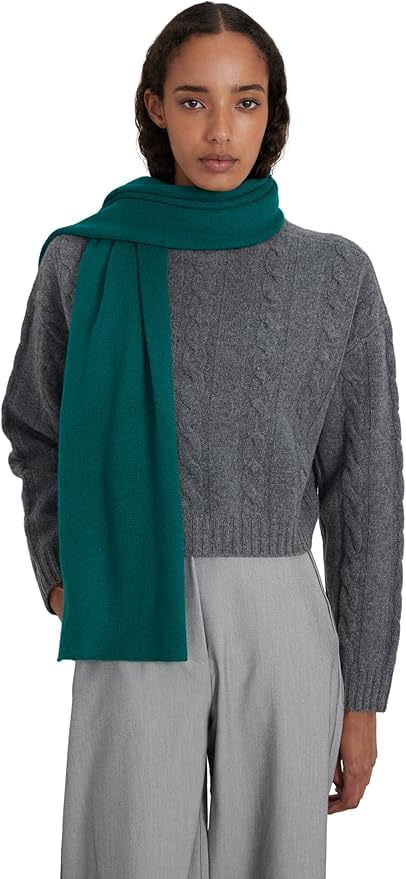 Cashmere Knitted Scarf for Women by Style Republic - color: Forest