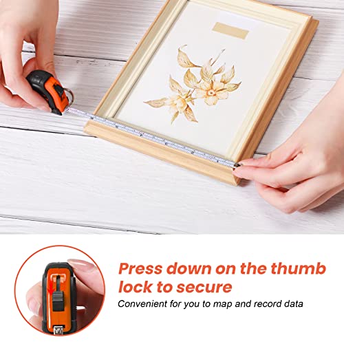 Xuhal 50 Pcs Mini Tape Measure Keychain Bulk, 3ft Retractable Favors, Orange - color: Orange