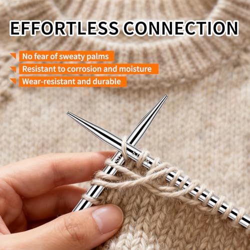 Soosui 6.0 mm Circular Knitting Needles US10|32 inches/80 Centimeters Long | Circular Knitting Needle, Made of Metal, Suitable for Weaving Scarves, Blankets, etc. - size: US10/6.0MM