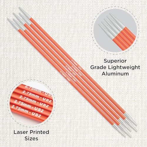 KnitPro Zing Double Pointed Needles 6" (15cm) | US Size 2 (2.75mm) - size: US 2 (2.75mm)
