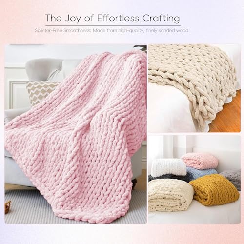 96'' Chunky Yarn Loom, Custom Thick Chunky Knitting Blanket Loom, Extra Large Blanket Loom Knitting for DIY Craft Enthusiasts Beginners - color: 96''