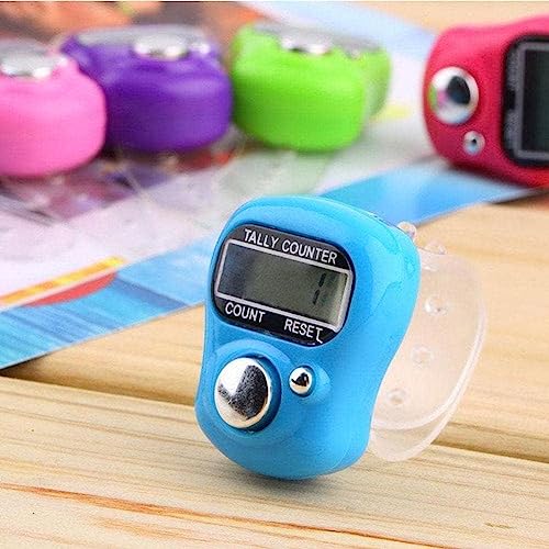 Blue Electronic Finger Counter, Handheld LED Digital Row Counter with Ring for Golf, Hand Tally Counter for Hair Care Users, Unisex, 1 Count