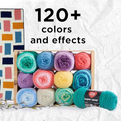 Red Heart Super Saver Yarn for Crocheting & Knitting, Café Latte, 3-Pack - color: Café Latte, size: 3-Pack