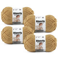 Skinny Chenille Yarn for Crocheting, #2 Brown Thin Baby Blanket Plush Yarn | 4 Pack of 158 Yds, 1.7 Oz Sport Fingering Weight Fine Yarn, Soft Fluffy Velvet Yarn for Crochet knitting Blankets, Amigurumi - color: Brown