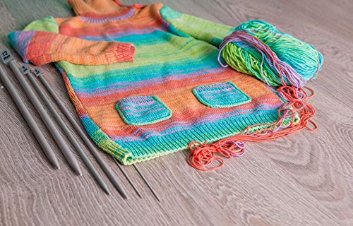 KnitPal 16-Inch (40cm) Aluminum Knitting Needles Set for Blankets -15 Pairs | US Sizes: 0-17 (2mm-12mm) - Straight Knitting Needles Set Single Pointed - Metal Knitting Needles with Pouch and eBook - size: US 0-17 (2mm-12mm), 16 inches