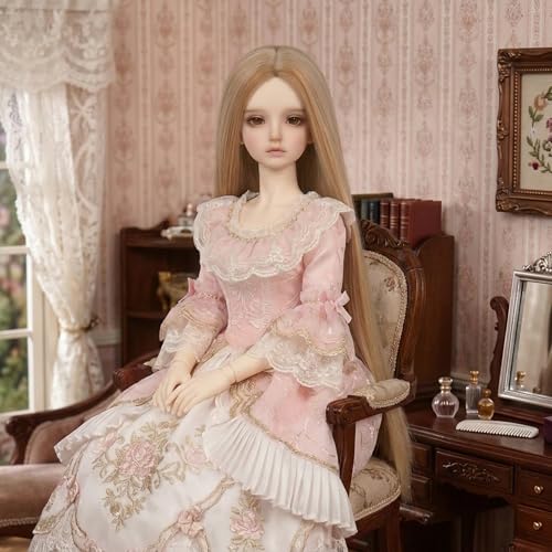 Long Straight 8-9" 1/3 BJD MSD DOD Pullip Dollfie Wig Centre Parting DIY Making Hair Accessories - color: Ash Brown