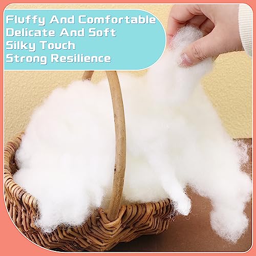 Bupete 1.9lb/31.7oz Polyfill Stuffing, (1.8oz~4.18lb) Pillow Stuffing | Pillow Filling Stuffing for Couch Pillows, Stuffing for Pillows, Fiber Filling Stuffing, Polyester Fiberfill Stuffing - color: White 31.7oz