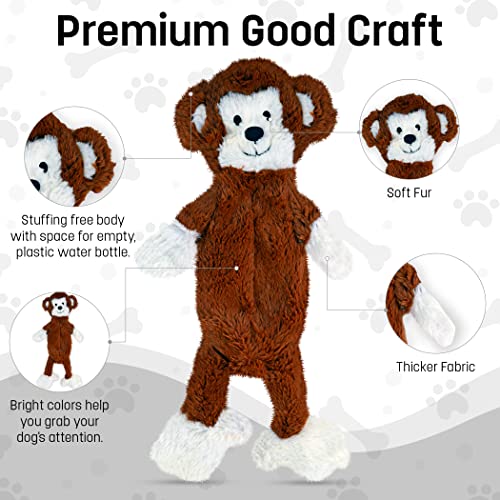 FGA MARKETPLACE Duck-Monkey Flat NO Stuffing NO Squeak Plush Dog Toy, Funny Style Will Entertain Your Pet for Hours, Recommended for Small and Medium Dog 21 INCH Long - color: DUCK MONKEY