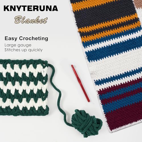 #6 Super Bulky Blanket Yarn for Crocheting - 4 Skeins(Each 10.5oz/300g, 220yds/201m), Chunky Chenille Thick Plush Big Soft Yarn for Crocheting Knitting Blankets, Forest Green - color: Forest Green