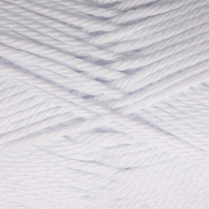 Estako Royal Cotton, 100% Mercerized Giza Cotton Yarn, White, 4-Pack | soft, silky sheen, super fine, fingering 1, sock weight, 200 g, 548 yds, baby clothes, summer tops - color: 5050 - White, size: 4 Skeins